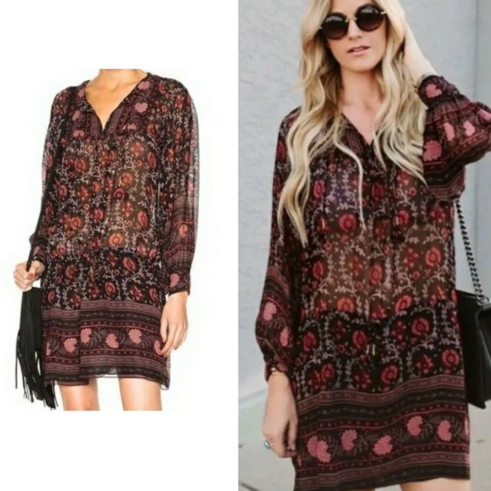 Ulla Johnson Silk Boho Floral Dress